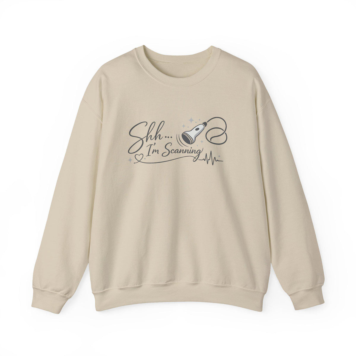 Embroidered Sonographer Sweatshirt, Shh I'm Scanning Ultrasound Tech Gift