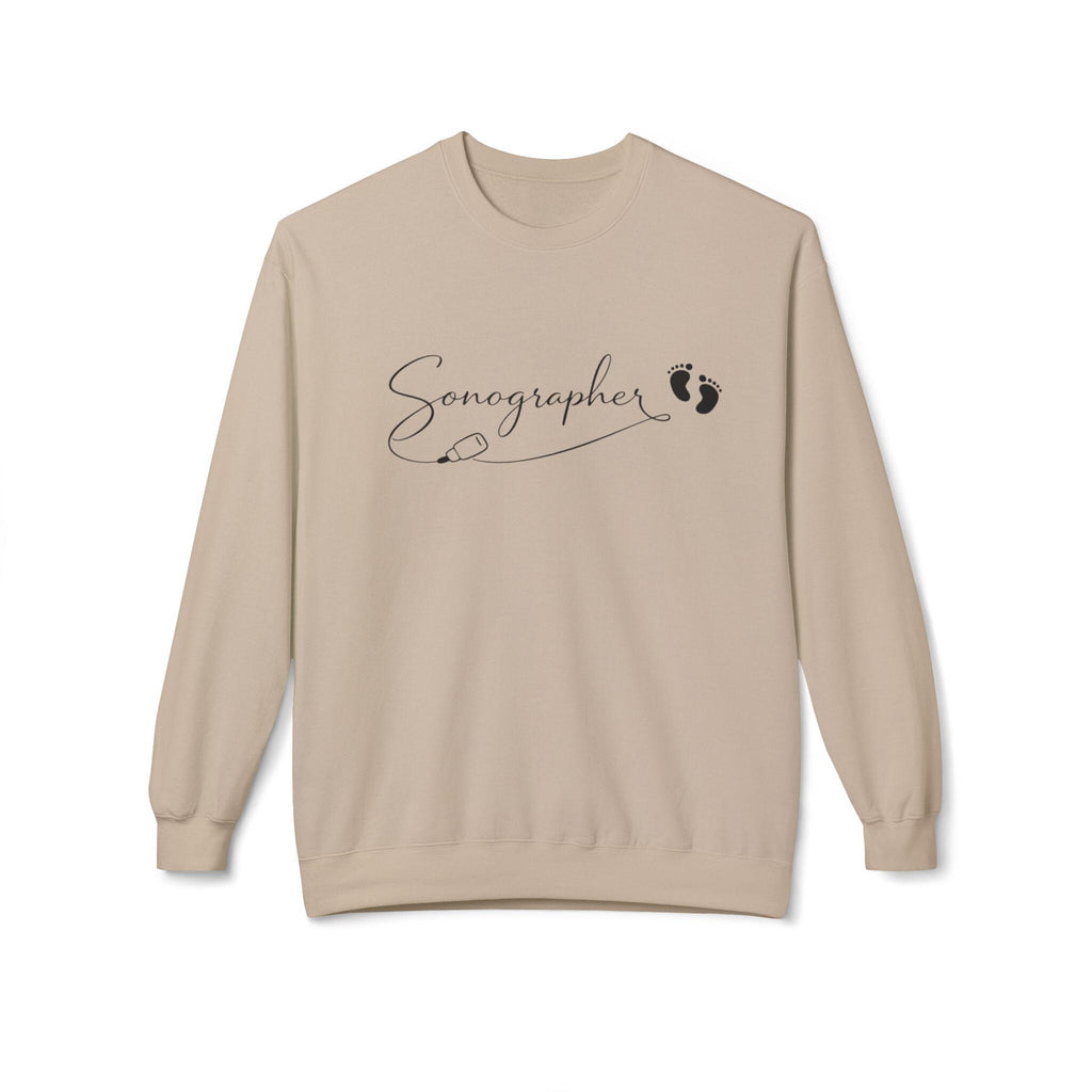 Minimalist Sonographer Sweatshirt | Ultrasound Tech Apparel, OB-GYN Gift (Cotton Blend)