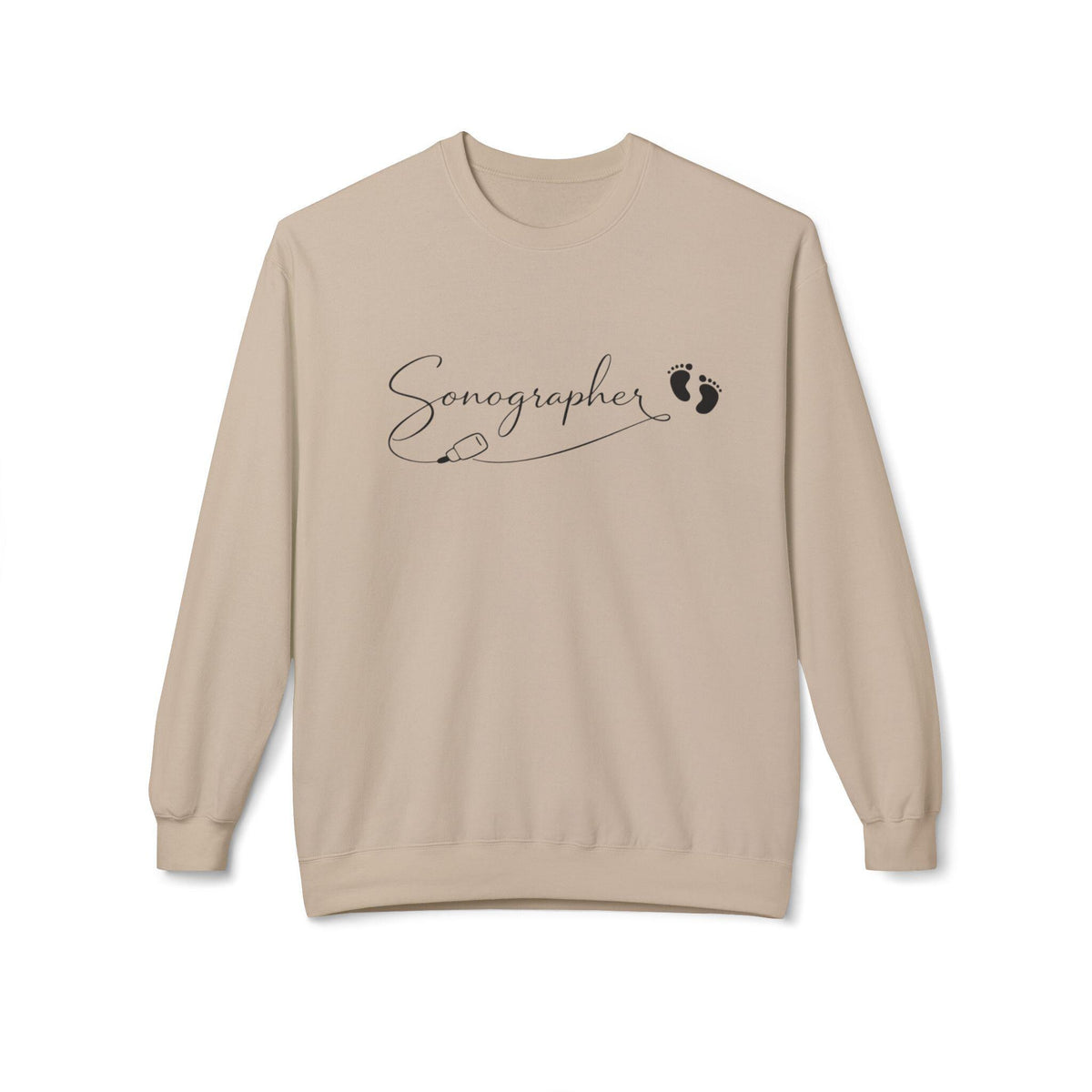 Minimalist Sonographer Sweatshirt | Ultrasound Tech Apparel, OB-GYN Gift (Cotton Blend)