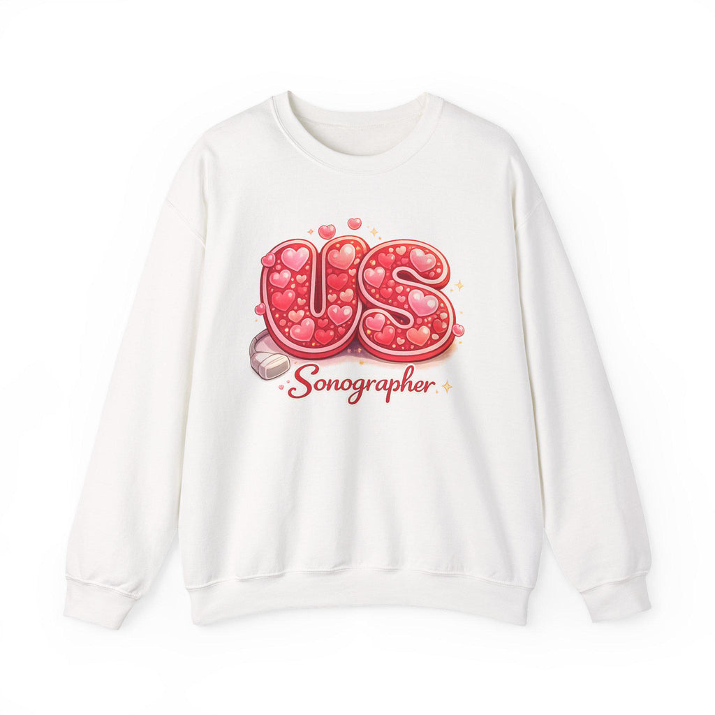 Ultrasound Tech Sonographer Sweatshirt, Valentine Hearts Medical Apparel, Sonography Gift, Radiology Crewneck, Sonographer Gift Idea