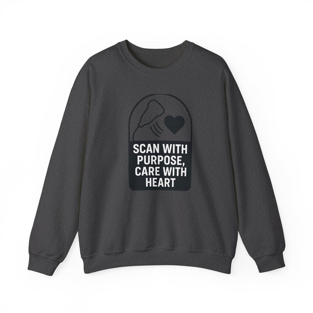 Nurse Appreciation Crewneck Sweatshirt | Scan With Purpose, Care With Heart (Unisex)