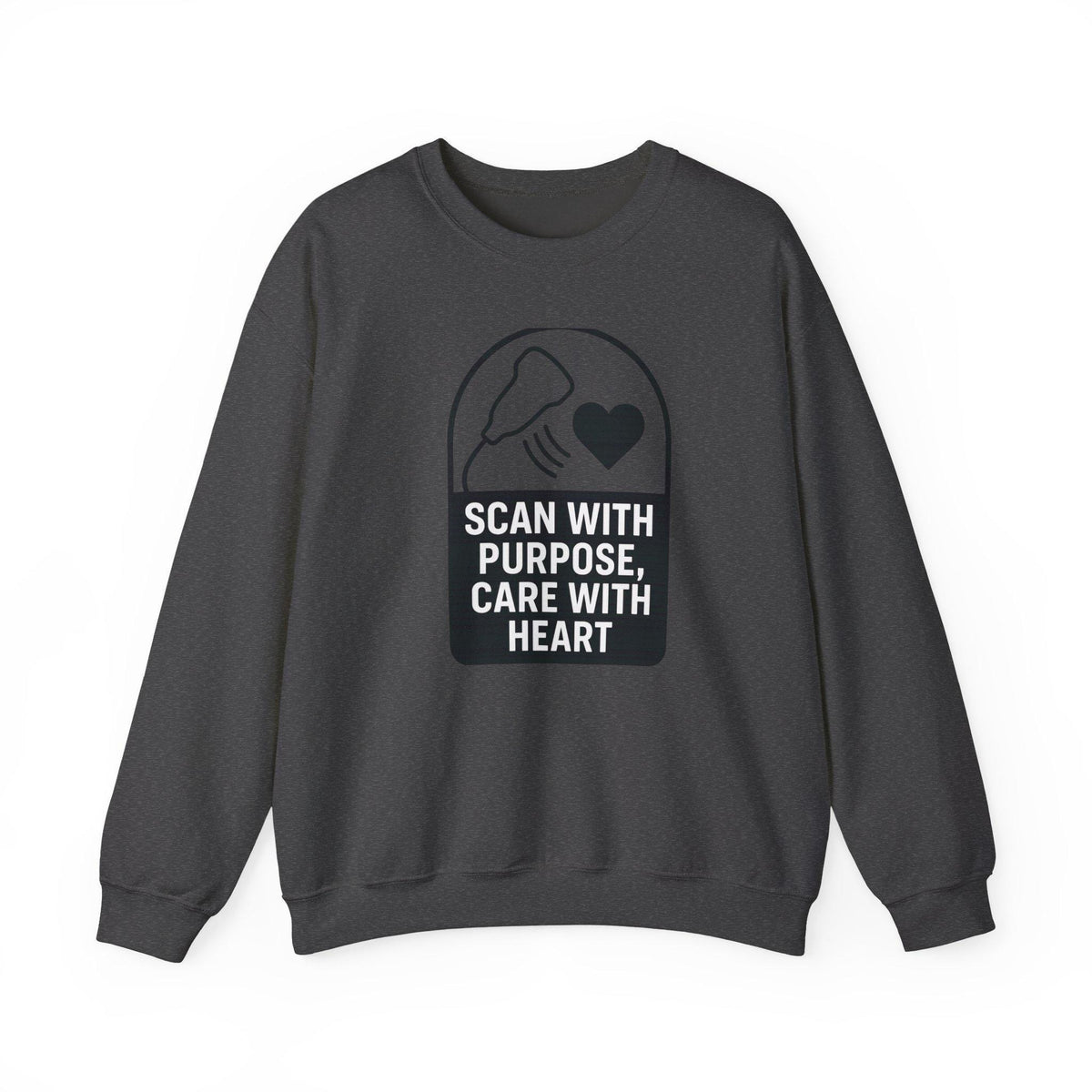 Nurse Appreciation Crewneck Sweatshirt | Scan With Purpose, Care With Heart (Unisex)