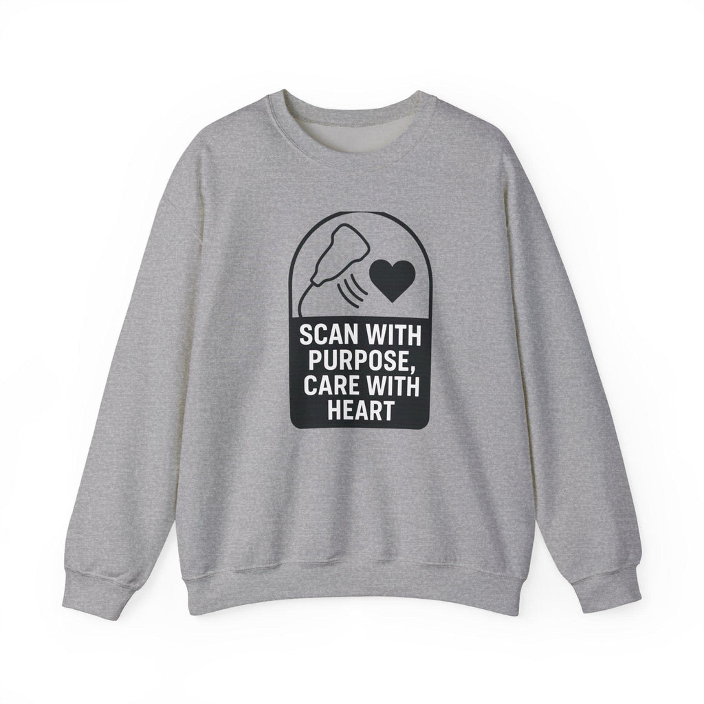 Nurse Appreciation Crewneck Sweatshirt | Scan With Purpose, Care With Heart (Unisex)