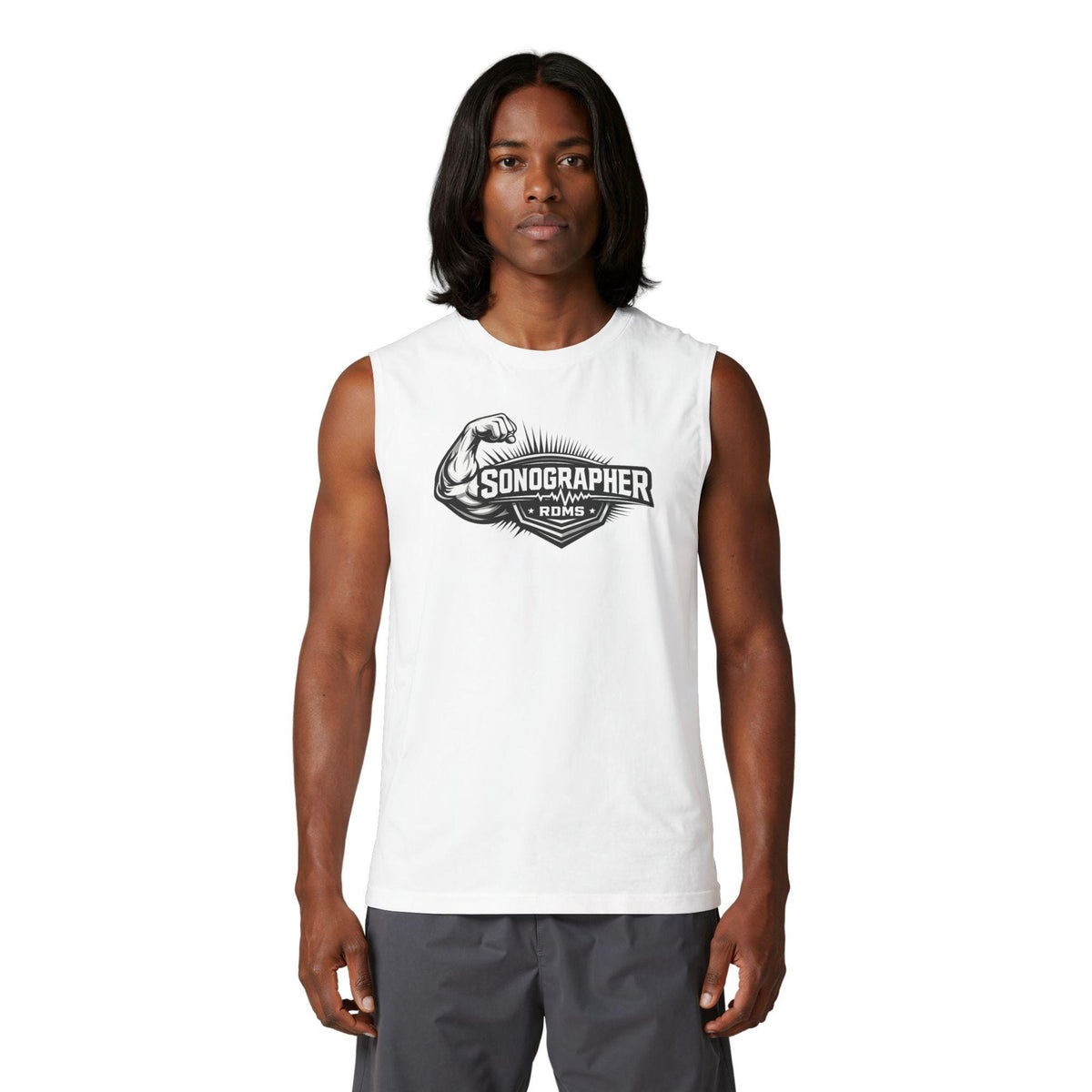 Sonographer Strong Muscle Tank Top | Ultrasound Tech Apparel, Radiology Gift