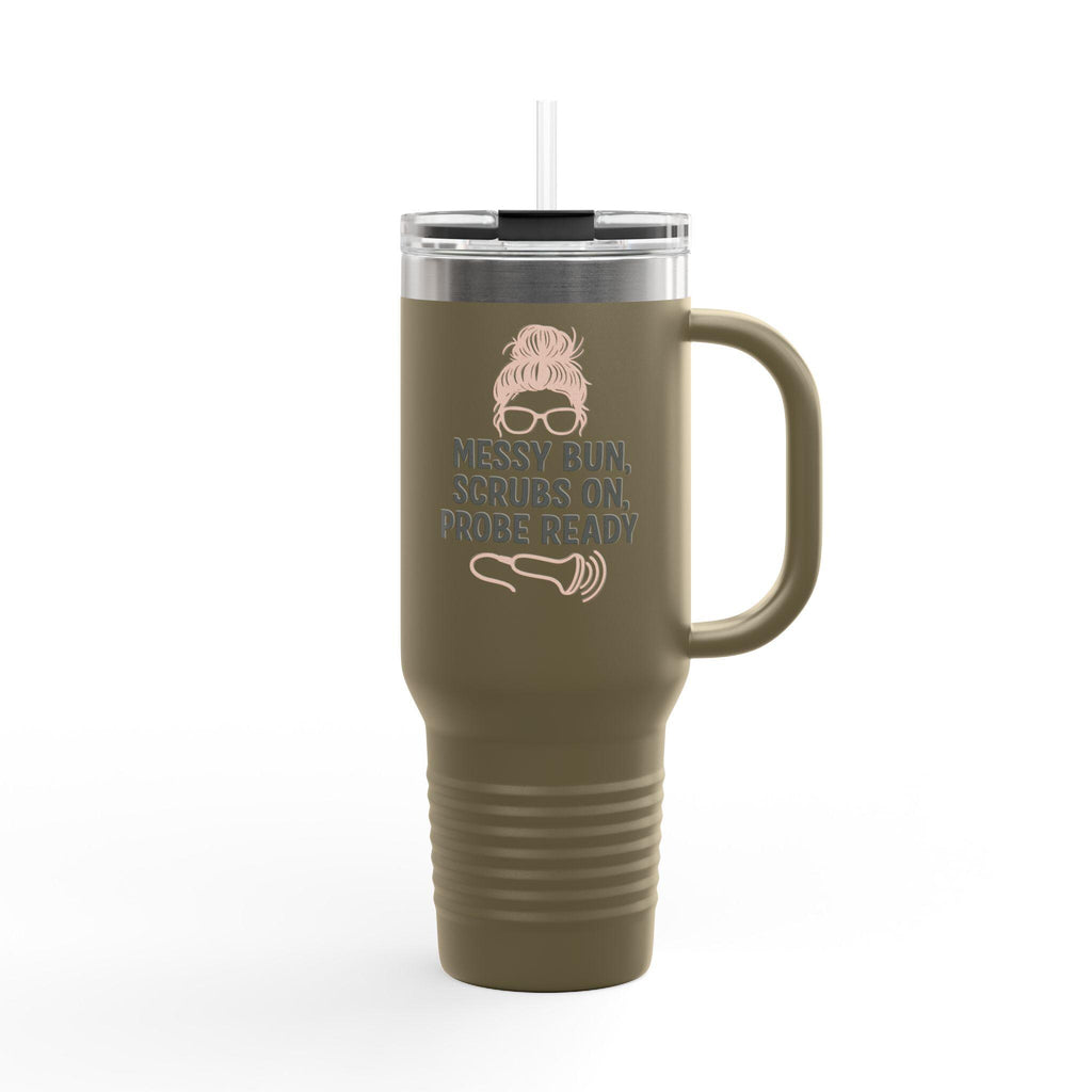 40oz Insulated Stainless Steel Travel Mug, Nurse Gift, Leak-Resistant Tumbler