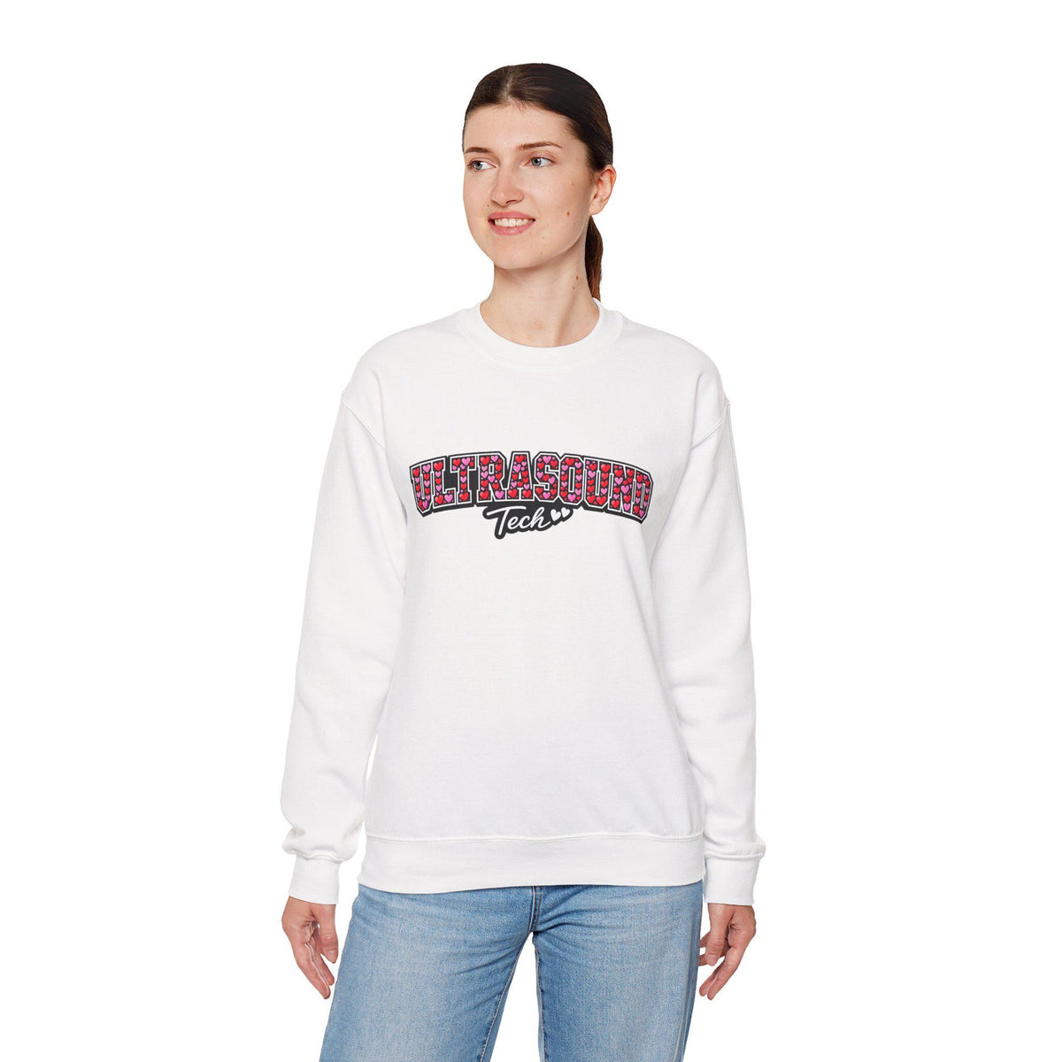 Ultrasound Tech Hearts Valentine's Sweatshirt | Sonographer Valentine Gift | Medical Imaging Radiology Nurse Pullover Hoodie
