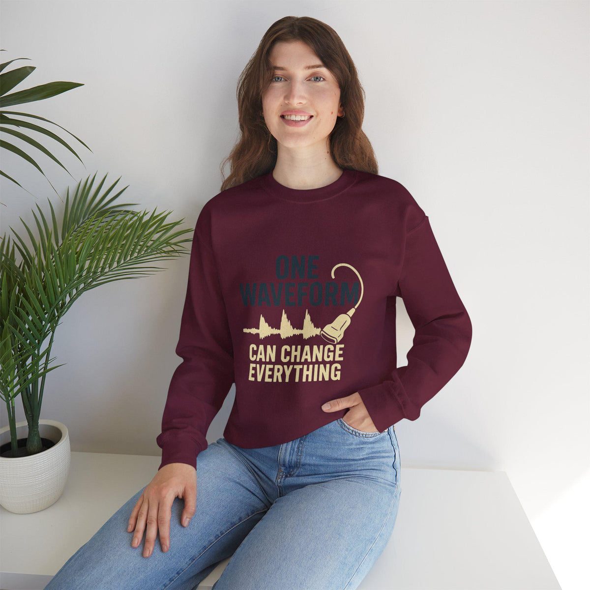 Ultrasound Waveform Sweatshirt | Sonographer Gift, Medical Humor Pullover