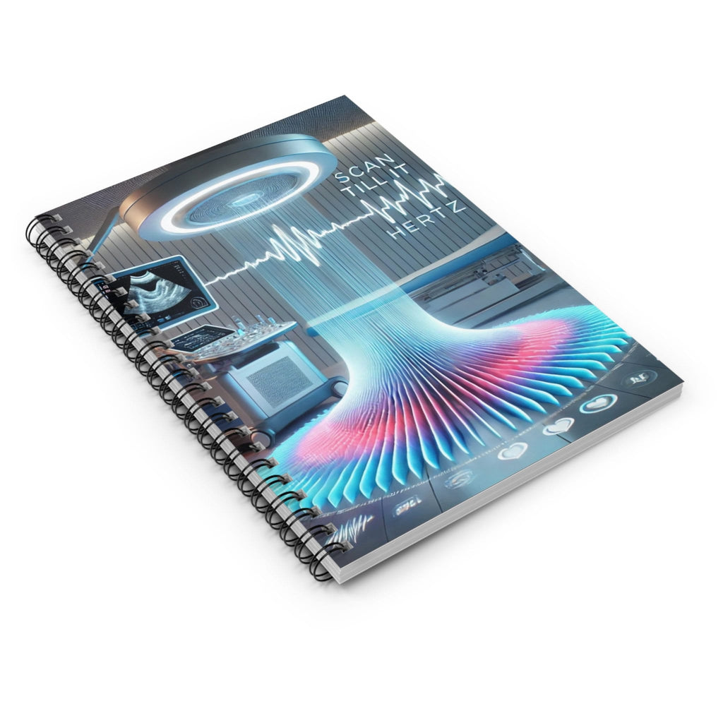 Futuristic Ultrasound Spiral Notebook | Medical Student Journal, Nurse Gift (6"x8")