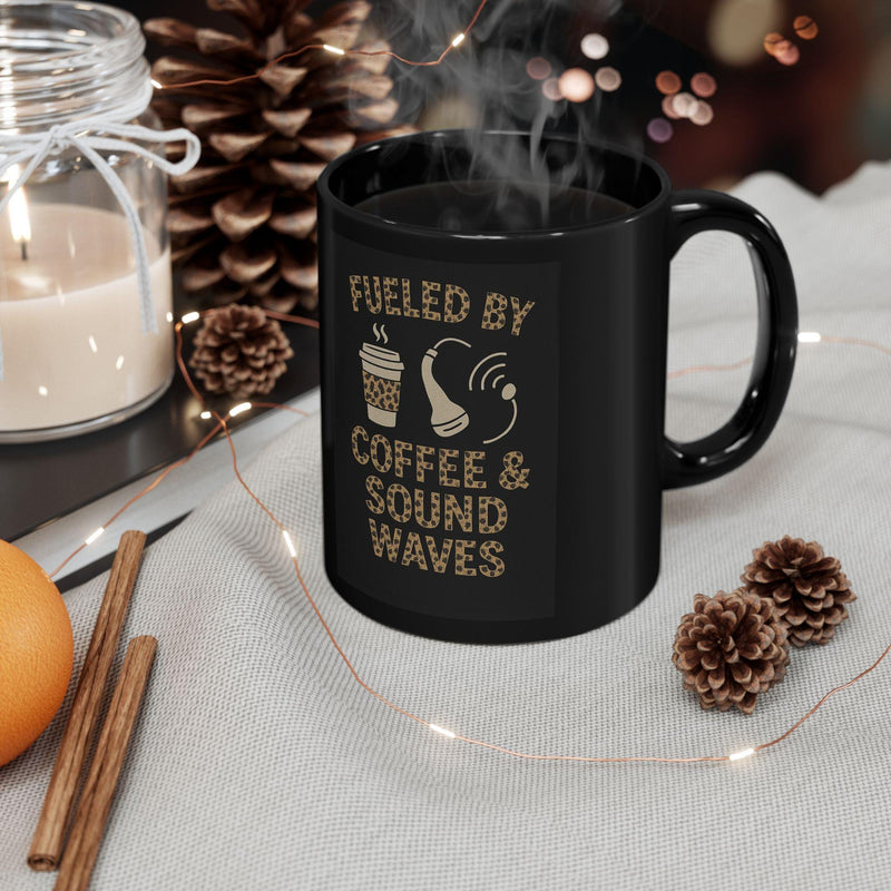 Fueled by Coffee & Sound Waves Mug, Music Lover Gift, DJ Coffee Cup (11oz/15oz)