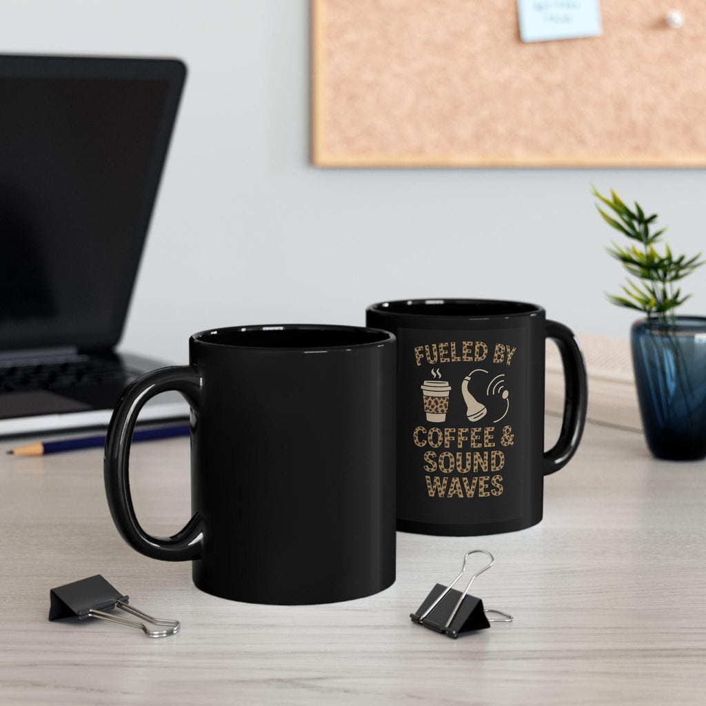 Fueled by Coffee & Sound Waves Mug, Music Lover Gift, DJ Coffee Cup (11oz/15oz)