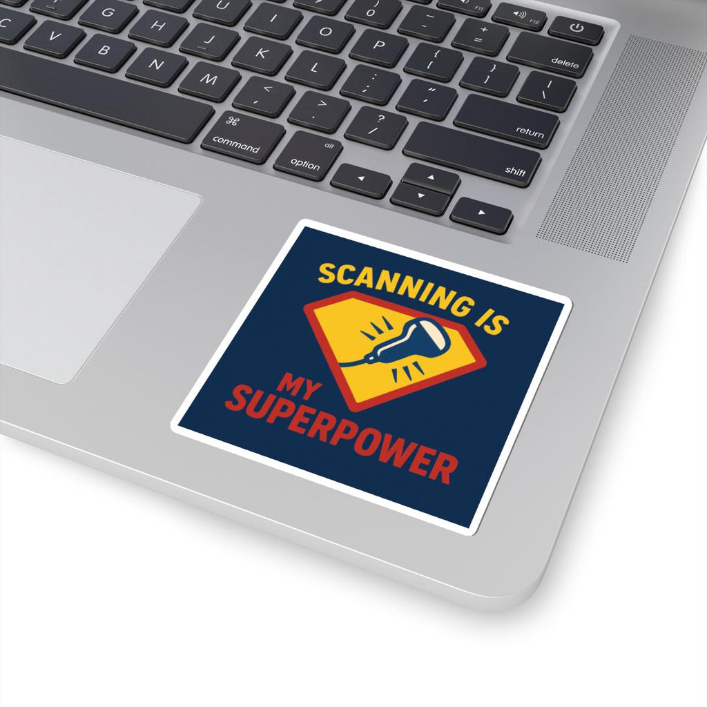 Scanning Is My Superpower Sticker | Glossy Vinyl Laptop Decal (Kiss-Cut)