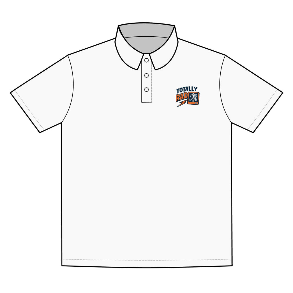 Totally Rad Radiology Polo Shirt: Retro X-Ray Tech Gift for Med Imaging Professionals