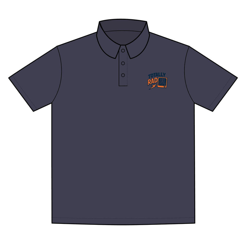 Totally Rad Radiology Polo Shirt: Retro X-Ray Tech Gift for Med Imaging Professionals