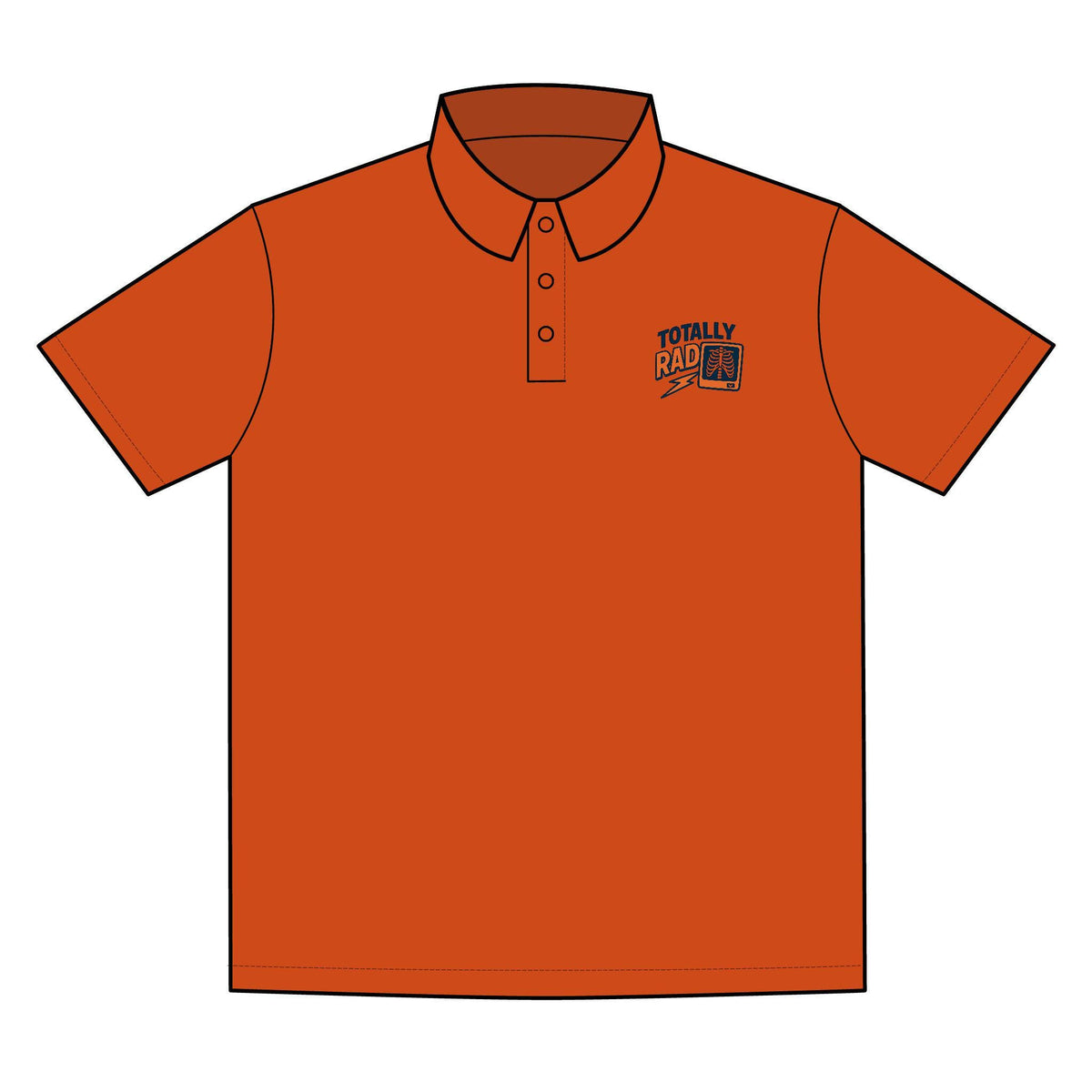 Totally Rad Radiology Polo Shirt: Retro X-Ray Tech Gift for Med Imaging Professionals