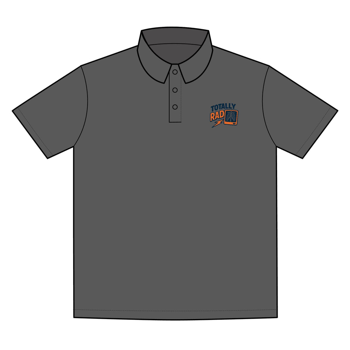 Totally Rad Radiology Polo Shirt: Retro X-Ray Tech Gift for Med Imaging Professionals