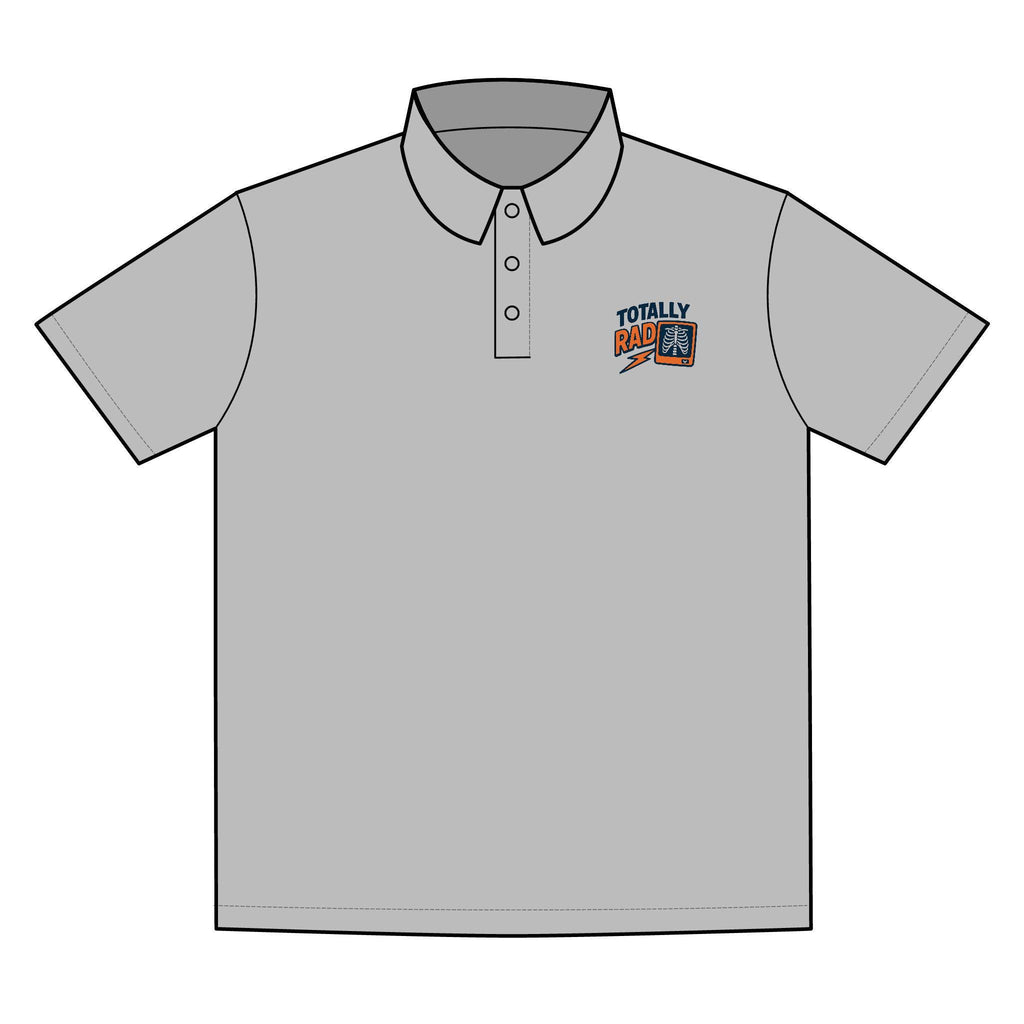 Totally Rad Radiology Polo Shirt: Retro X-Ray Tech Gift for Med Imaging Professionals