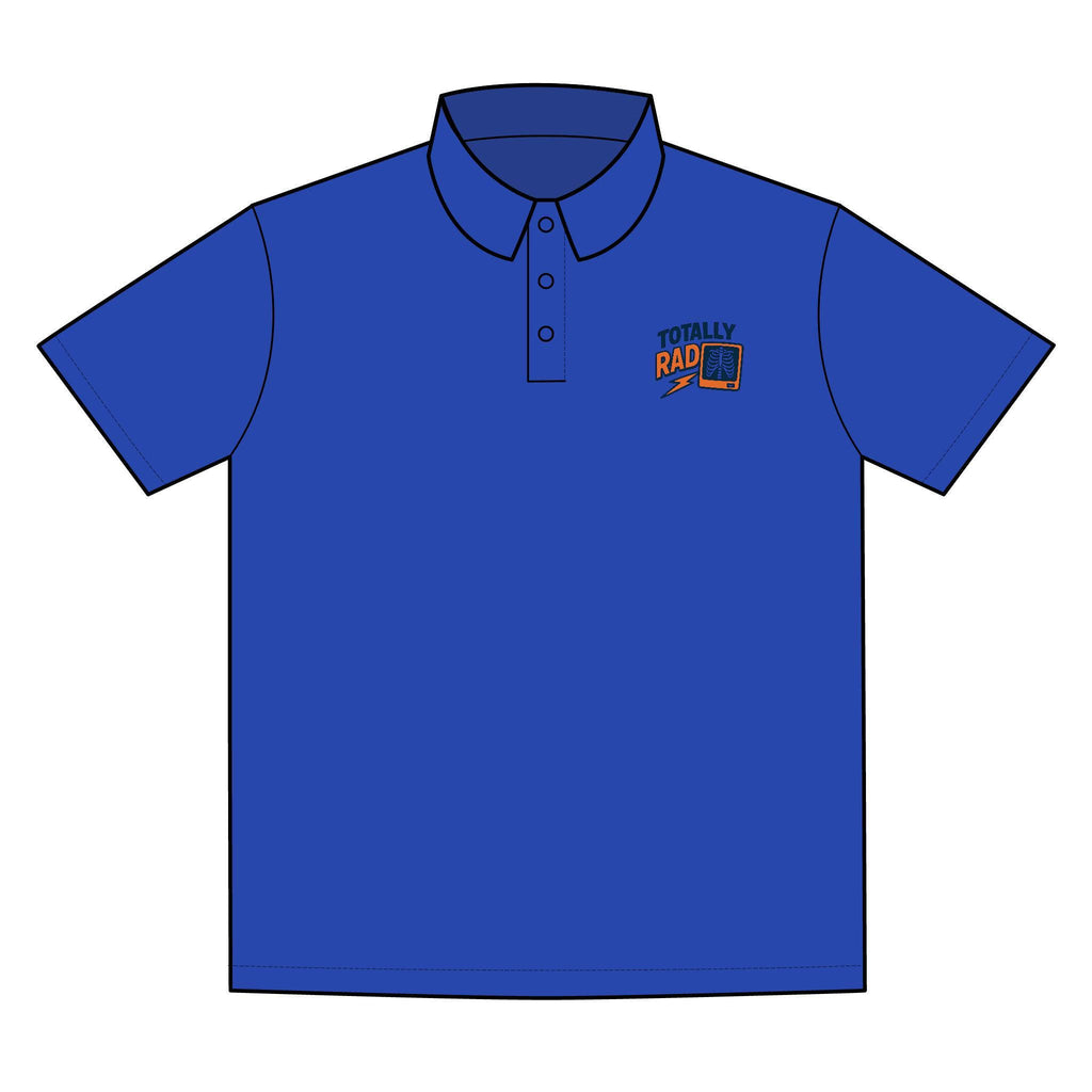 Totally Rad Radiology Polo Shirt: Retro X-Ray Tech Gift for Med Imaging Professionals