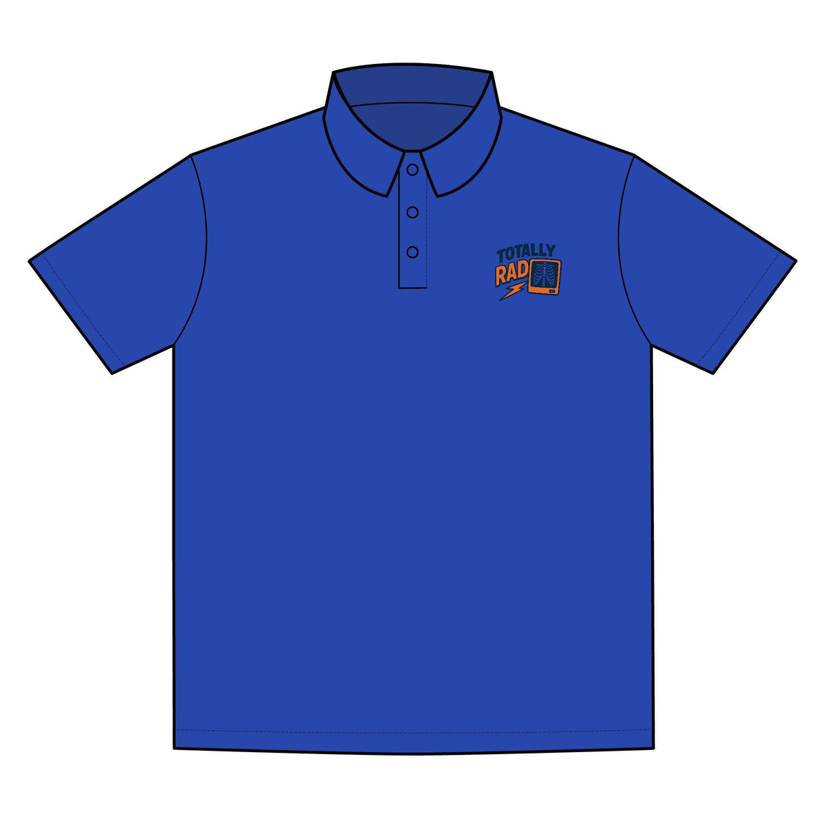 Totally Rad Radiology Polo Shirt: Retro X-Ray Tech Gift for Med Imaging Professionals