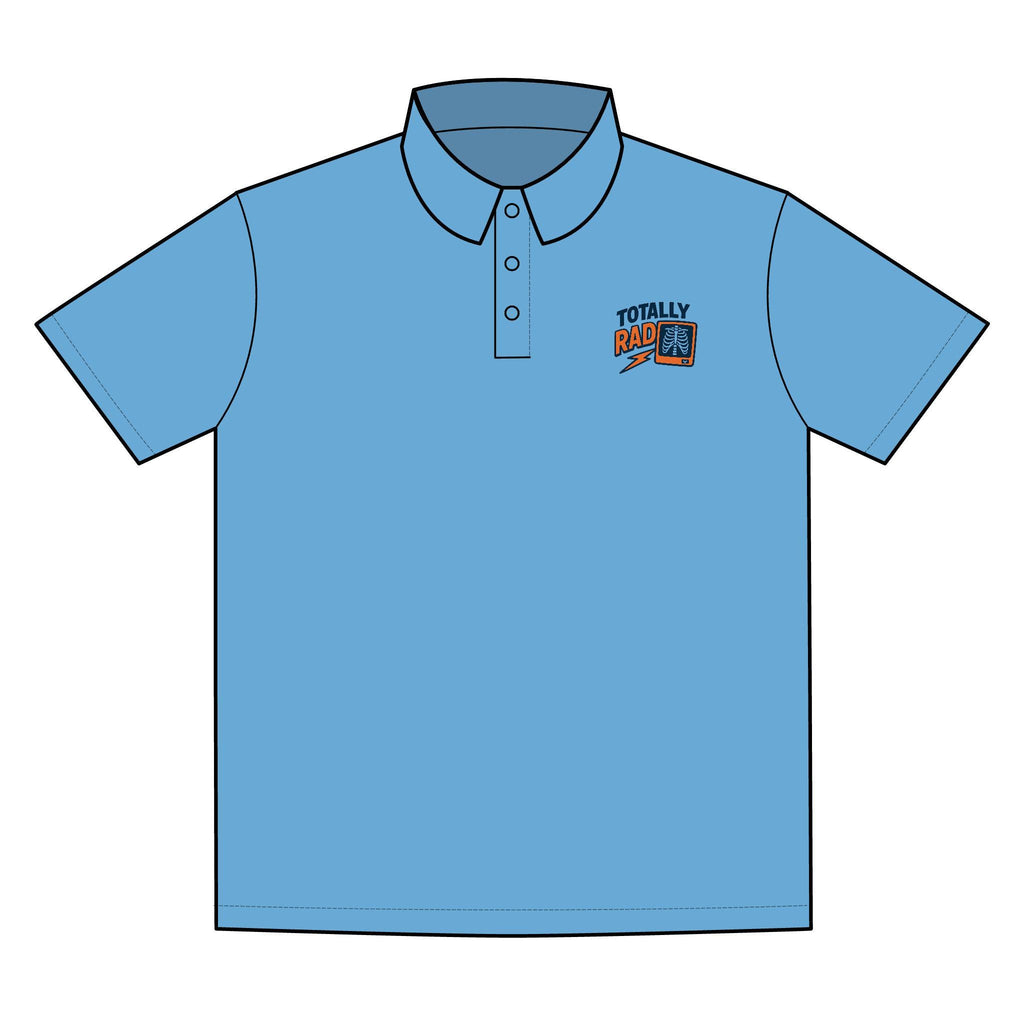 Totally Rad Radiology Polo Shirt: Retro X-Ray Tech Gift for Med Imaging Professionals