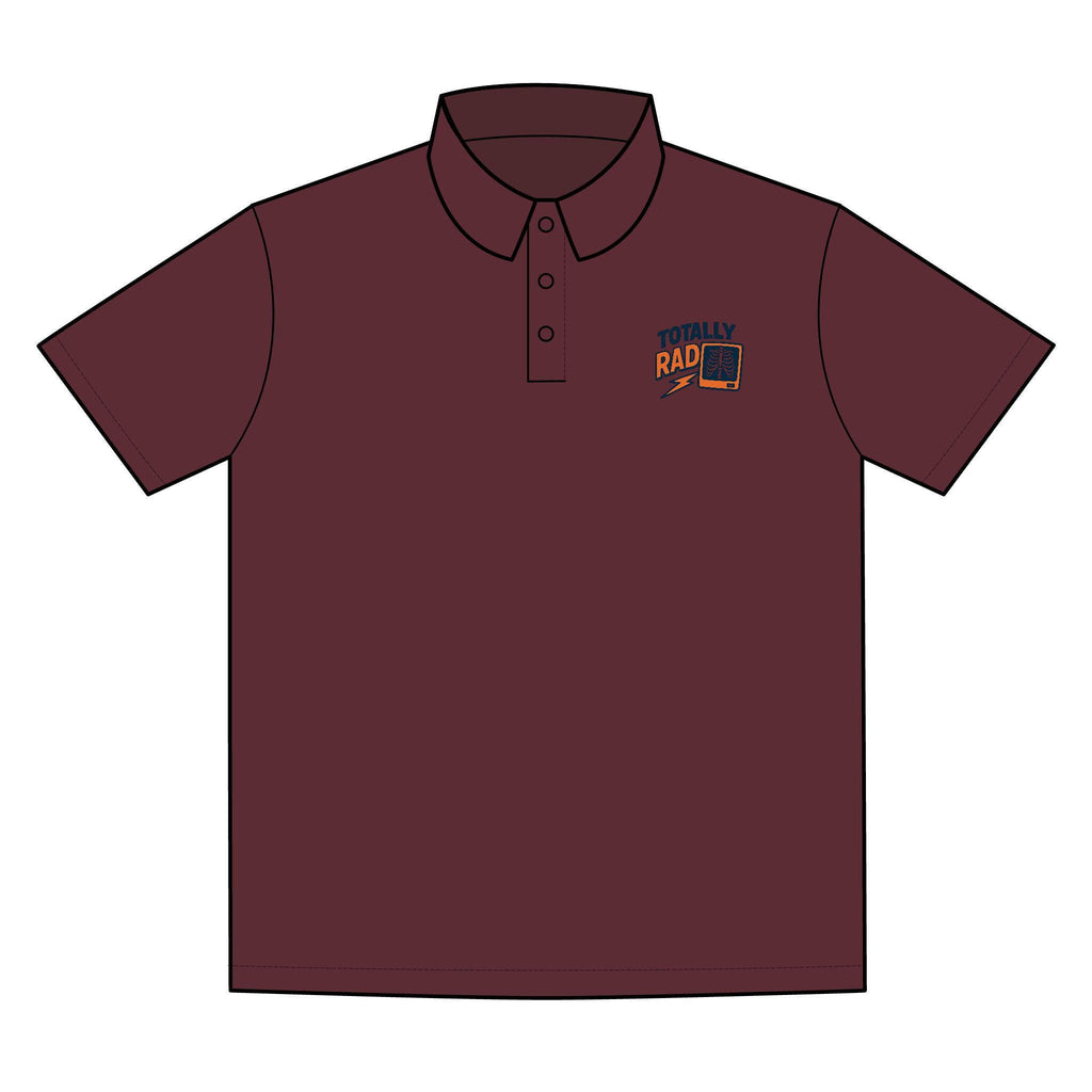 Totally Rad Radiology Polo Shirt: Retro X-Ray Tech Gift for Med Imaging Professionals