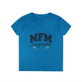 MFM Sonographer V-Neck T-Shirt | Women's Medical Apparel | Maternal Fetal Medicine Ultrasound Tech Gift | Pregnancy Sonography Scrubs Tee