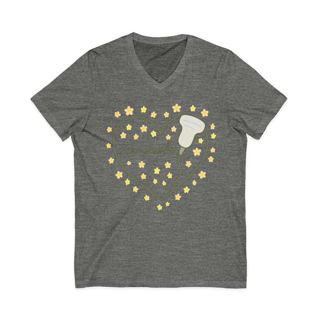 Floral V-Neck Tee Women | Lightweight Cotton Jersey Tee | Casual Spring Boho Top | Cute Floral T-Shirt | Comfy Everyday Summer Blouse | Gift