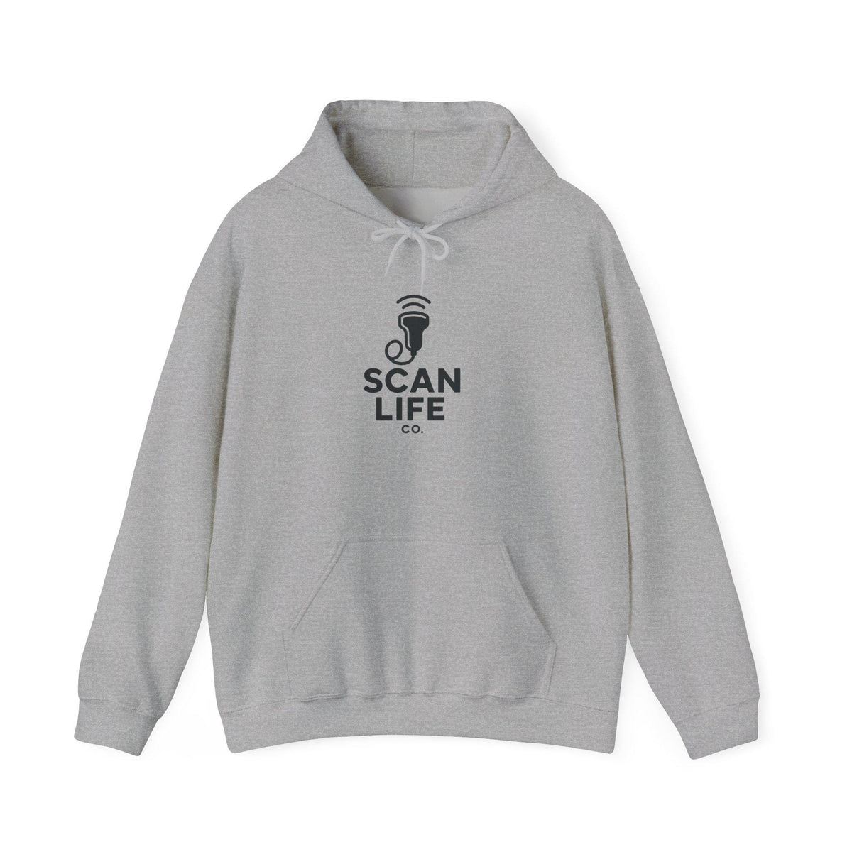 Scan Life Co Ultrasound Tech Hoodie | Sonographer Sweatshirt (50% Cotton Blend)