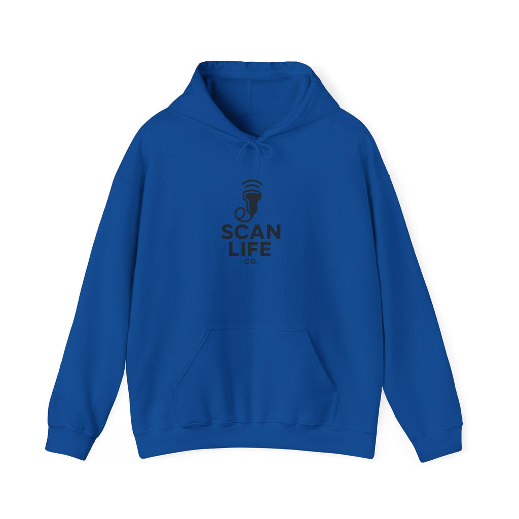 Scan Life Co Ultrasound Tech Hoodie | Sonographer Sweatshirt (50% Cotton Blend)