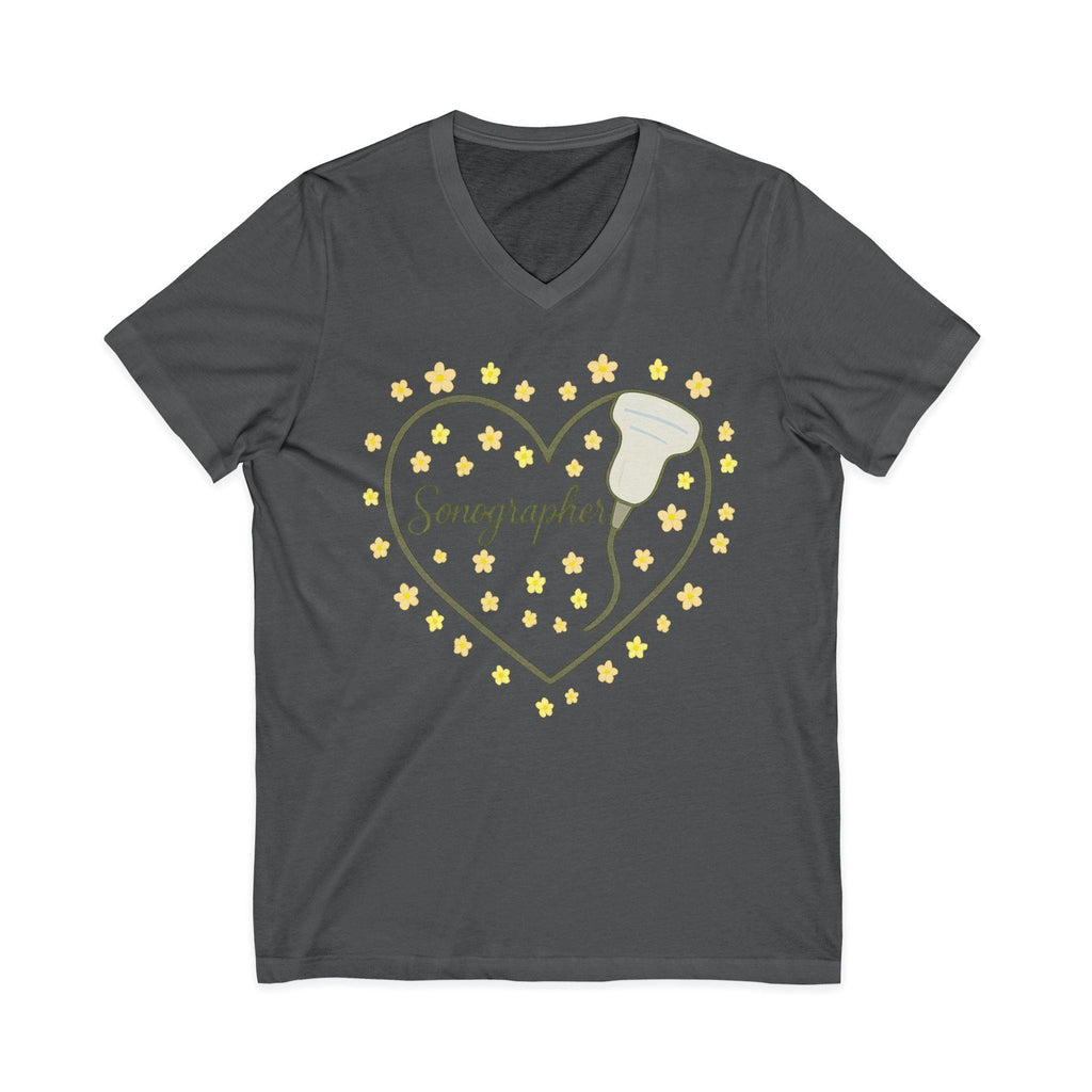 Floral V-Neck Tee Women | Lightweight Cotton Jersey Tee | Casual Spring Boho Top | Cute Floral T-Shirt | Comfy Everyday Summer Blouse | Gift