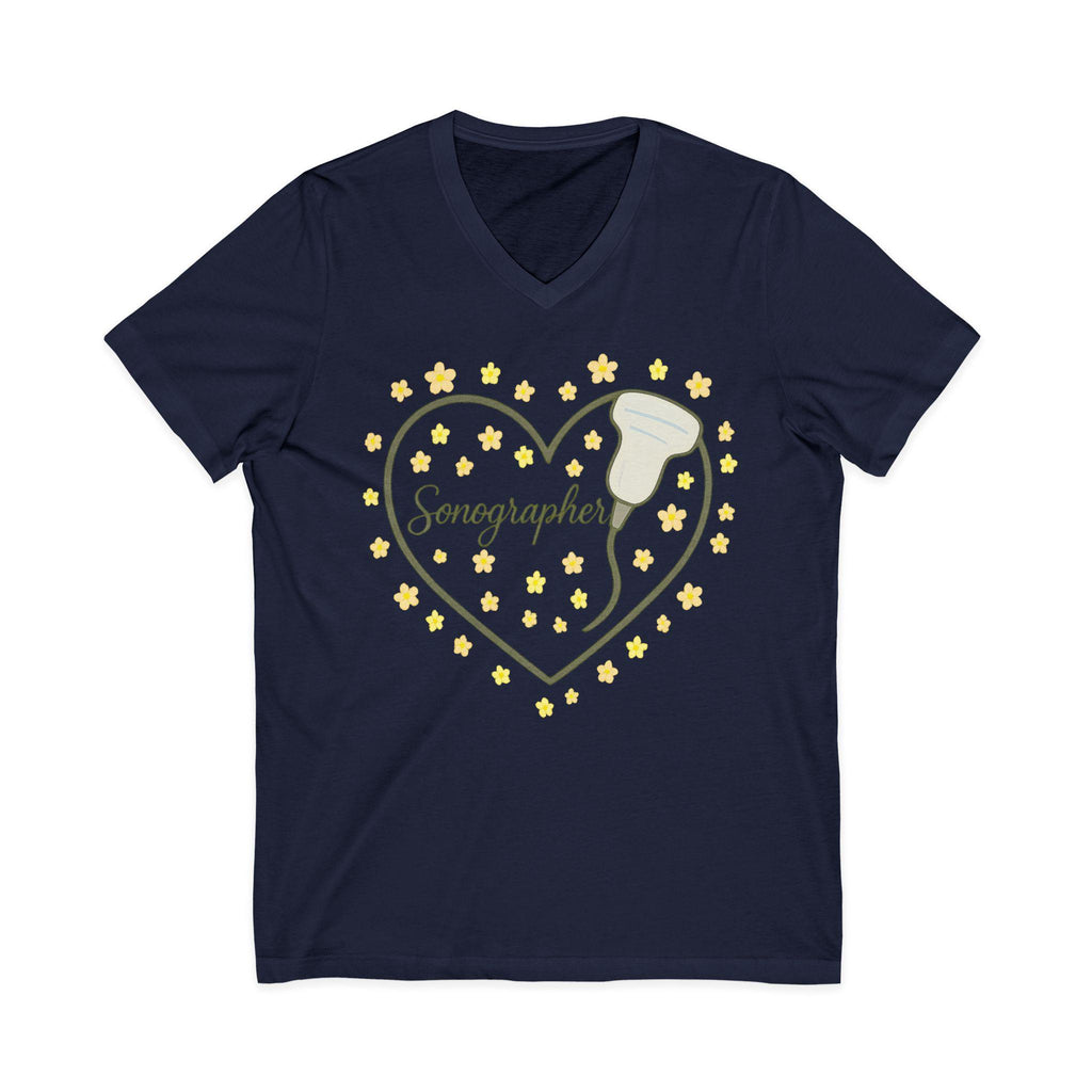 Floral V-Neck Tee Women | Lightweight Cotton Jersey Tee | Casual Spring Boho Top | Cute Floral T-Shirt | Comfy Everyday Summer Blouse | Gift