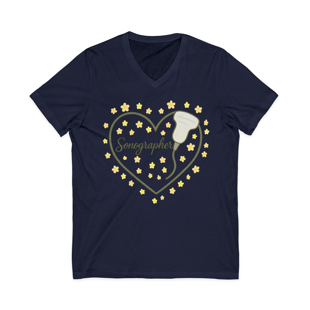 Floral V-Neck Tee Women | Lightweight Cotton Jersey Tee | Casual Spring Boho Top | Cute Floral T-Shirt | Comfy Everyday Summer Blouse | Gift
