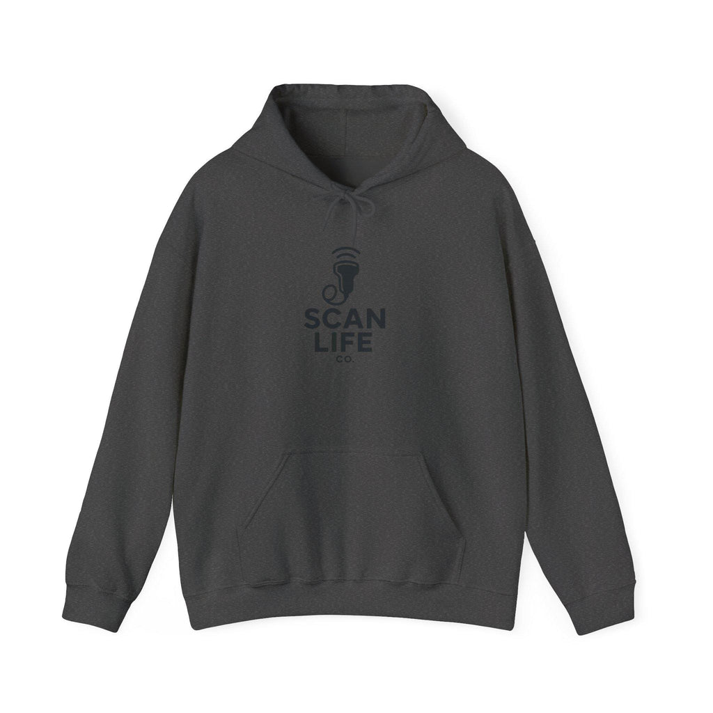 Scan Life Co Ultrasound Tech Hoodie | Sonographer Sweatshirt (50% Cotton Blend)