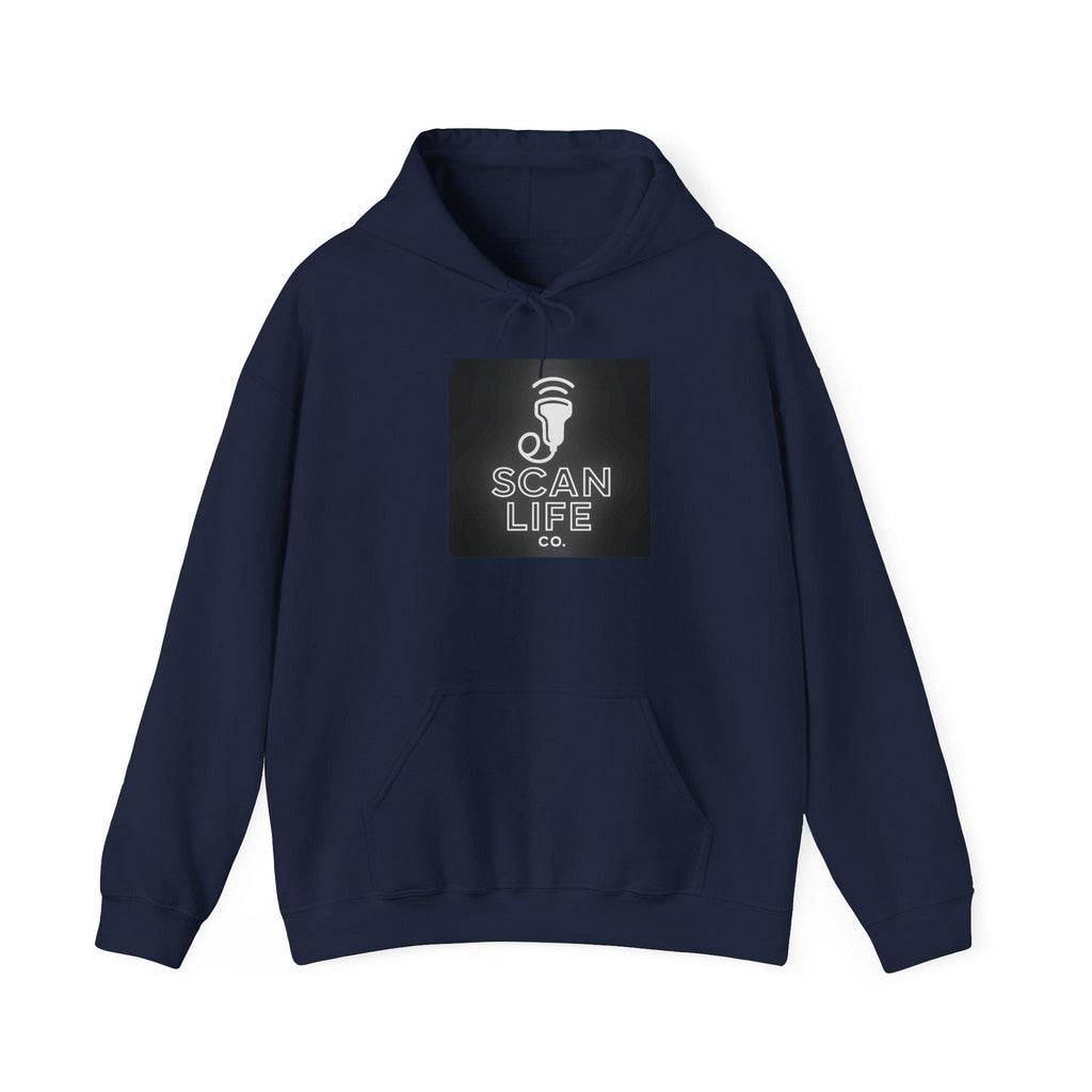 Scan Life Co Ultrasound Tech Hoodie | Sonographer Sweatshirt (50% Cotton Blend)