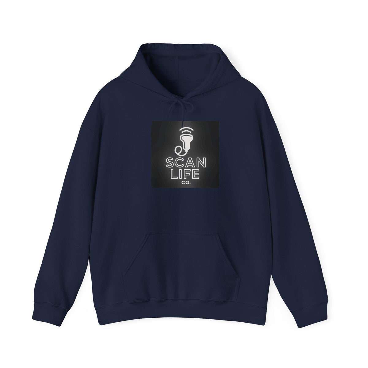 Scan Life Co Ultrasound Tech Hoodie | Sonographer Sweatshirt (50% Cotton Blend)