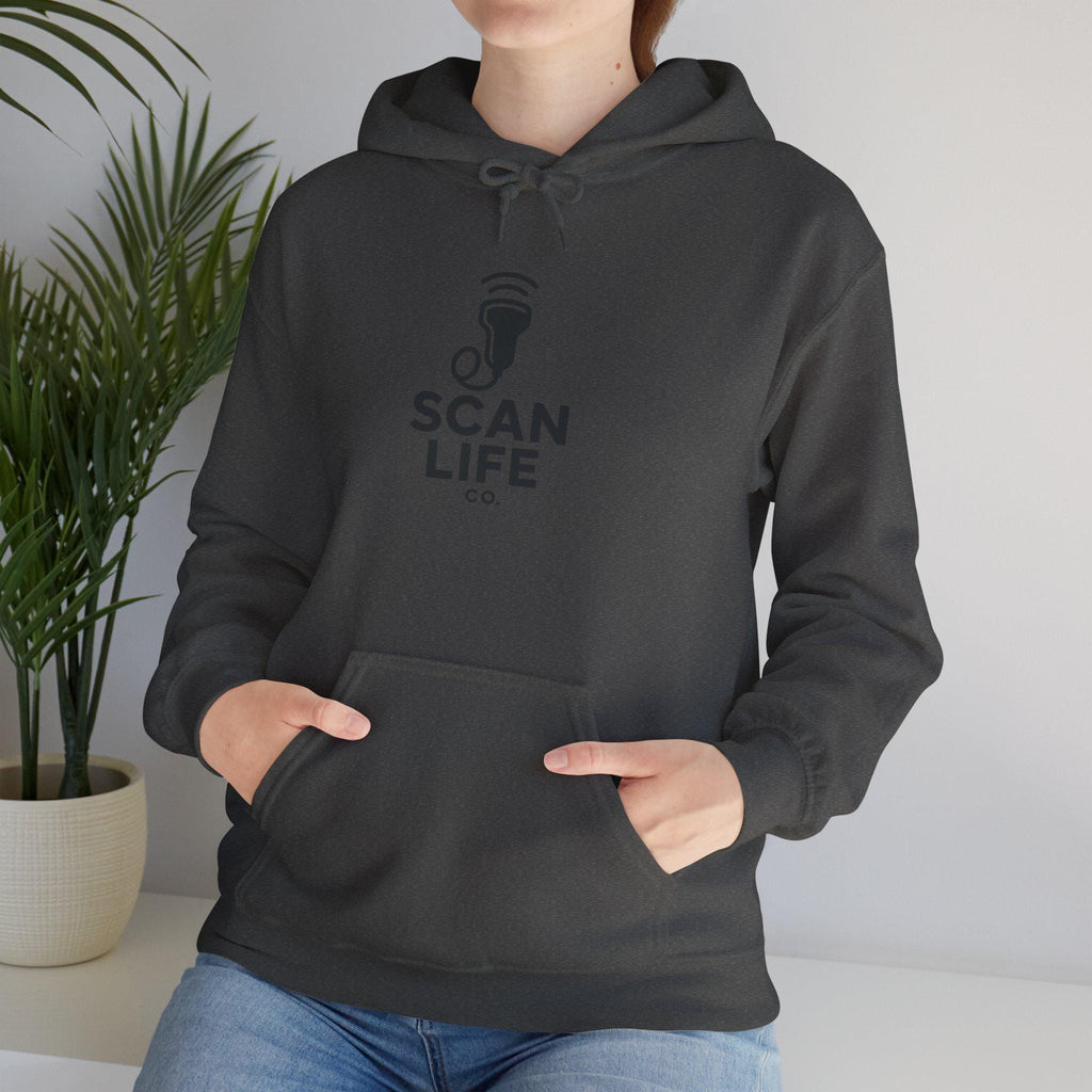 Scan Life Co Ultrasound Tech Hoodie | Sonographer Sweatshirt (50% Cotton Blend)