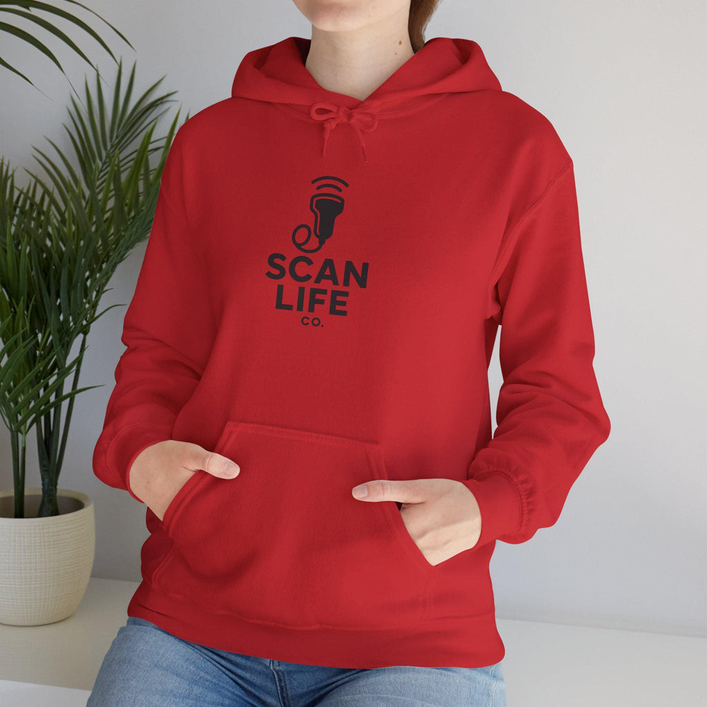 Scan Life Co Ultrasound Tech Hoodie | Sonographer Sweatshirt (50% Cotton Blend)