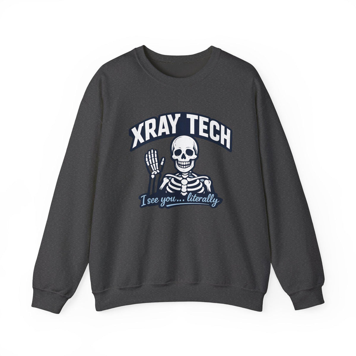 X-Ray Tech Crewneck Sweatshirt | Radiology Technologist Pullover | Medical Imaging Apparel Gift for Rad Tech, Xray Nurse, Radiology Crew