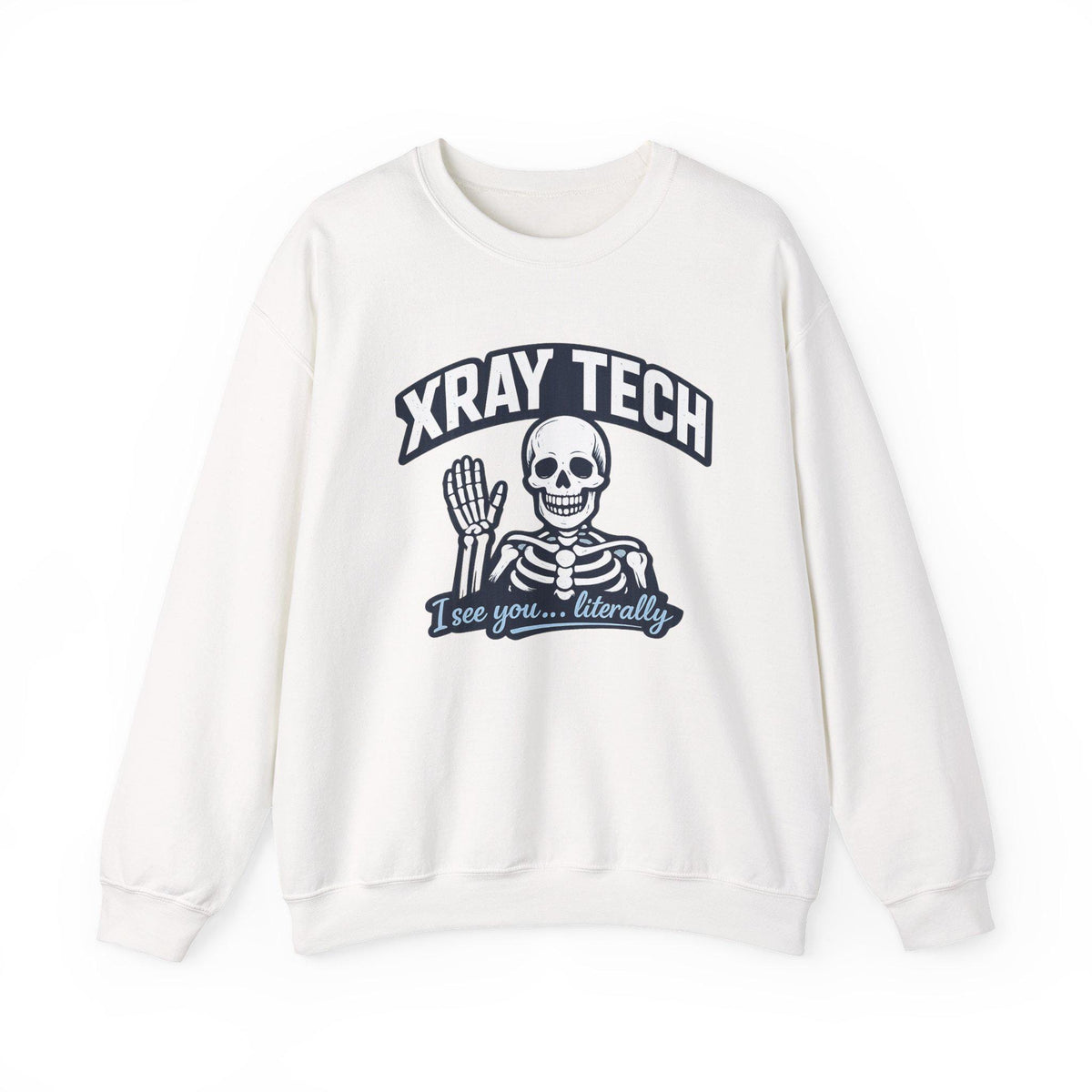 X-Ray Tech Crewneck Sweatshirt | Radiology Technologist Pullover | Medical Imaging Apparel Gift for Rad Tech, Xray Nurse, Radiology Crew