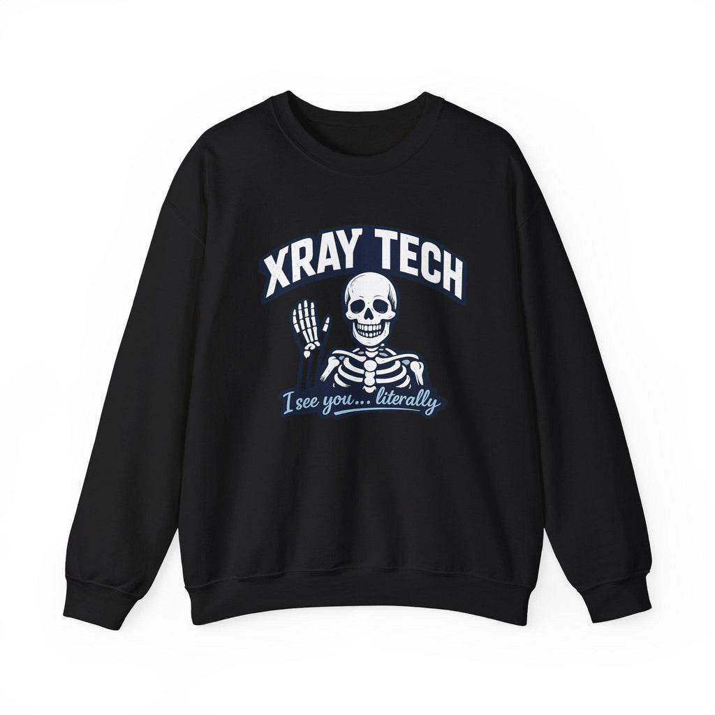 X-Ray Tech Crewneck Sweatshirt | Radiology Technologist Pullover | Medical Imaging Apparel Gift for Rad Tech, Xray Nurse, Radiology Crew