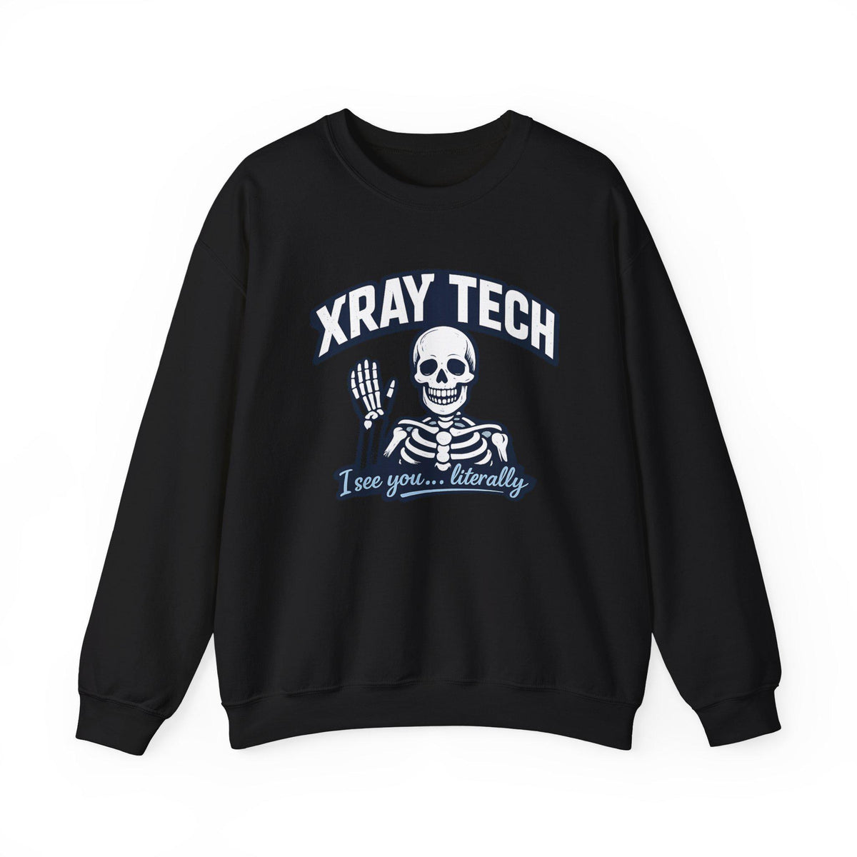 X-Ray Tech Crewneck Sweatshirt | Radiology Technologist Pullover | Medical Imaging Apparel Gift for Rad Tech, Xray Nurse, Radiology Crew