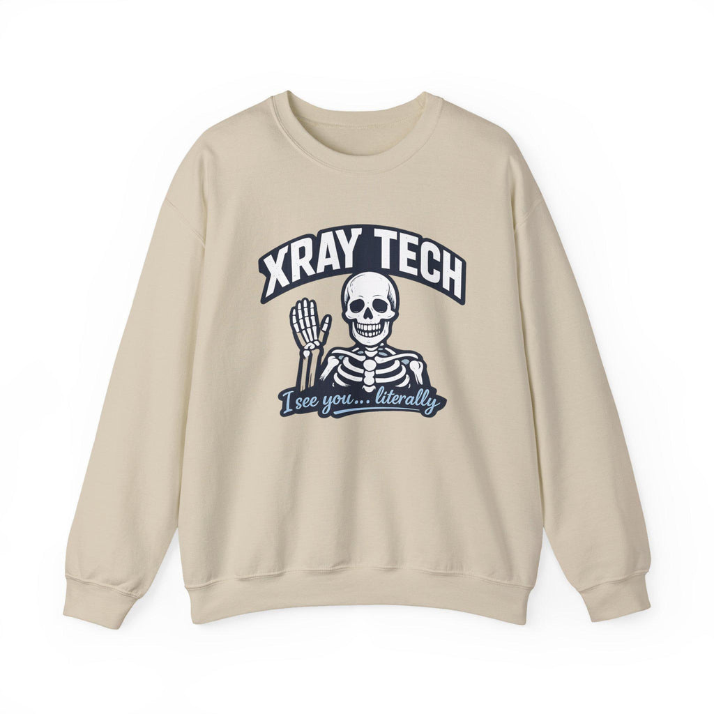 X-Ray Tech Crewneck Sweatshirt | Radiology Technologist Pullover | Medical Imaging Apparel Gift for Rad Tech, Xray Nurse, Radiology Crew