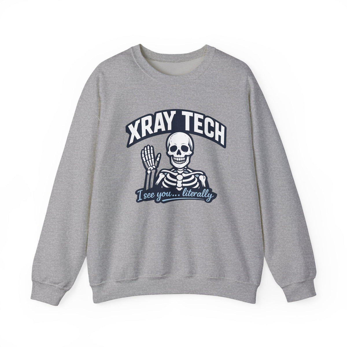 X-Ray Tech Crewneck Sweatshirt | Radiology Technologist Pullover | Medical Imaging Apparel Gift for Rad Tech, Xray Nurse, Radiology Crew