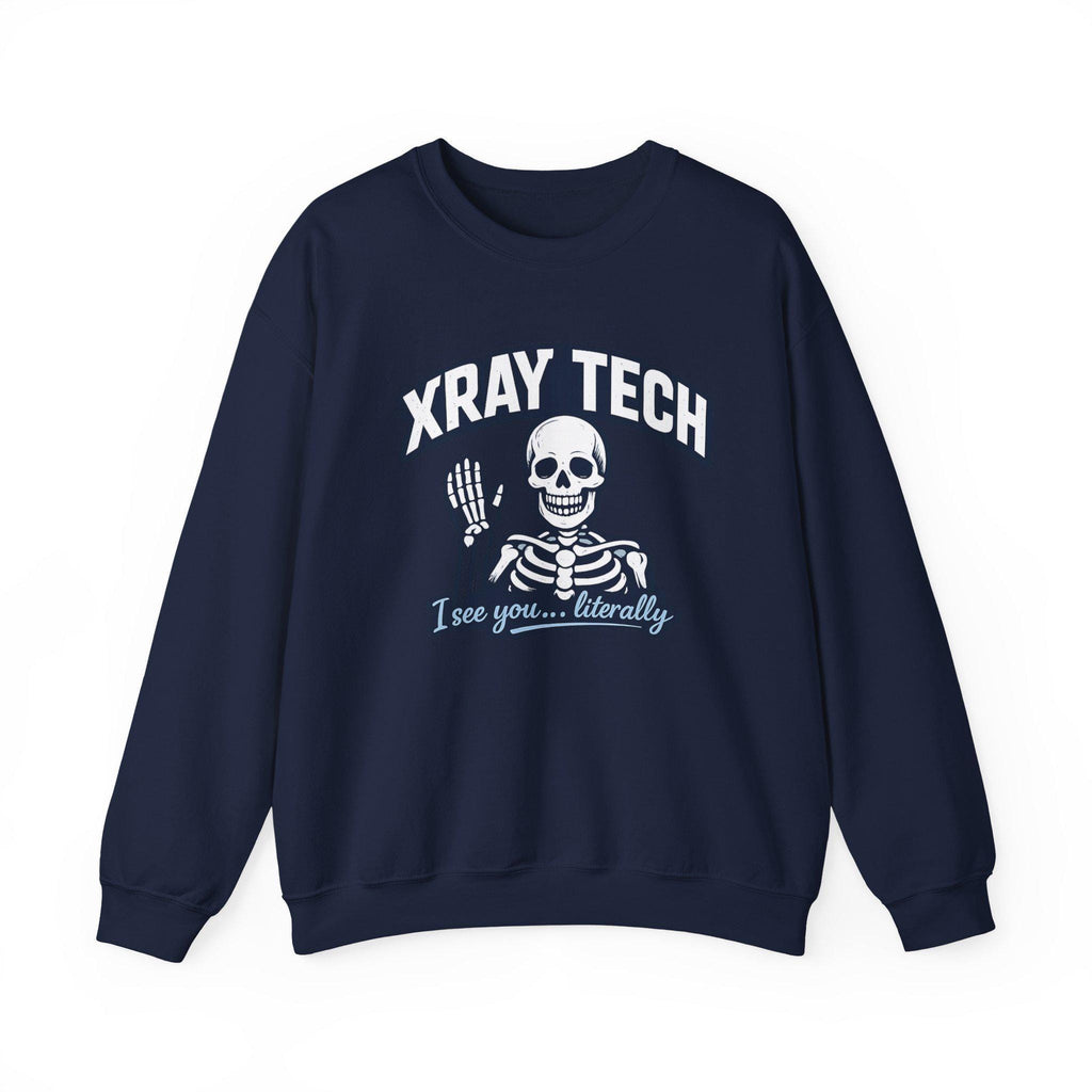 X-Ray Tech Crewneck Sweatshirt | Radiology Technologist Pullover | Medical Imaging Apparel Gift for Rad Tech, Xray Nurse, Radiology Crew
