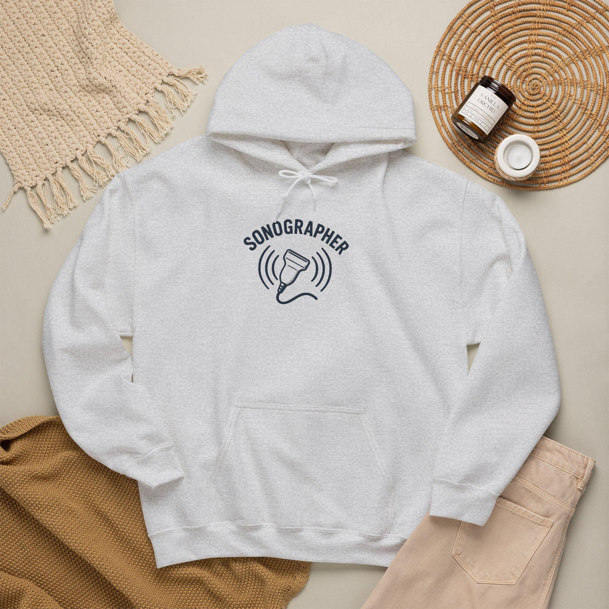 ultrasound tech hoodie styled outfit casual healthcare apparel