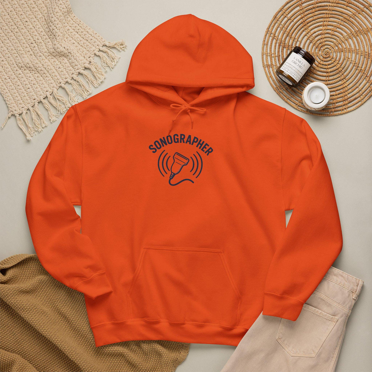 ultrasound tech hoodie styled outfit casual healthcare apparel