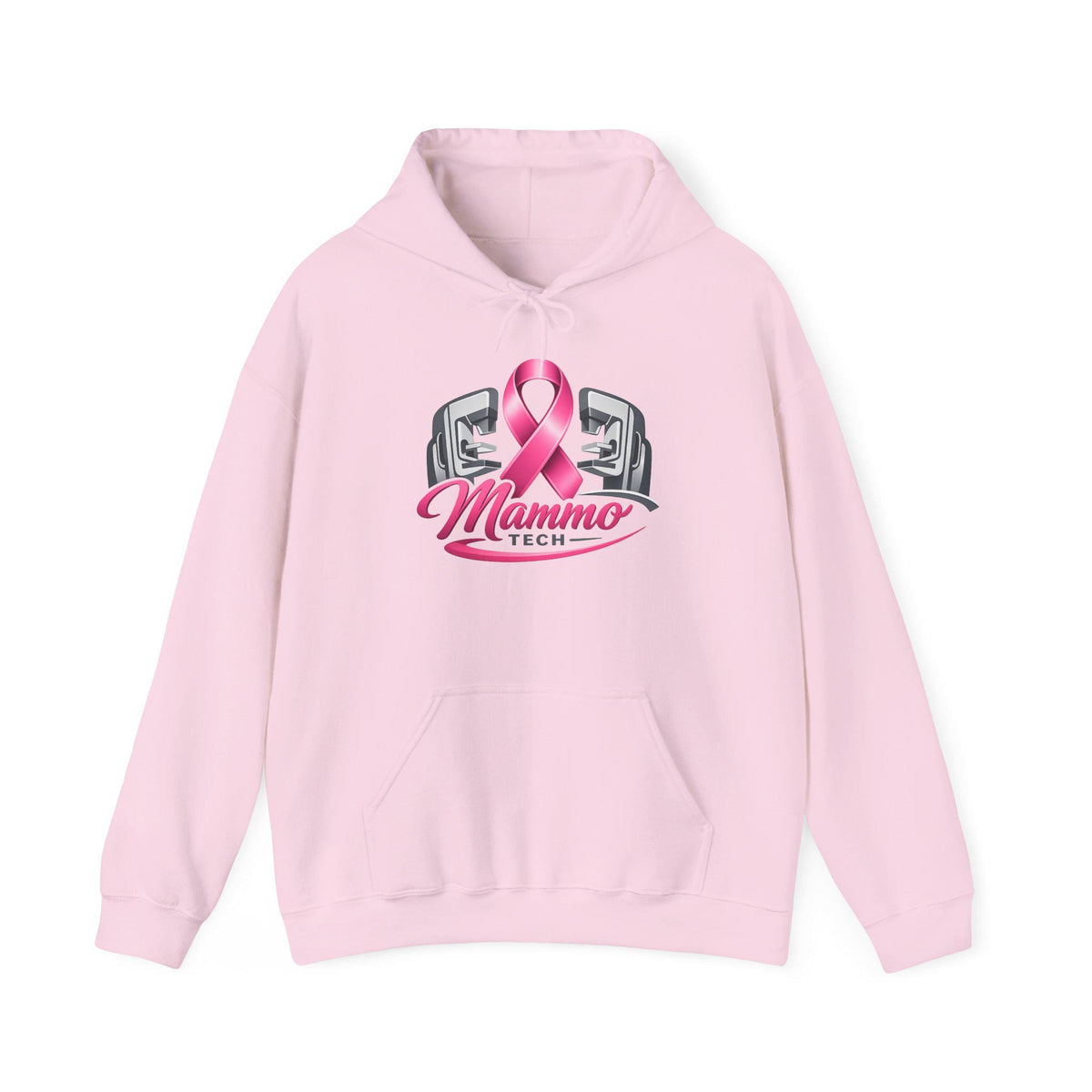 Pink Ribbon Mammo Tech Hoodie | Radiology Tech Gift, Breast Cancer Awareness