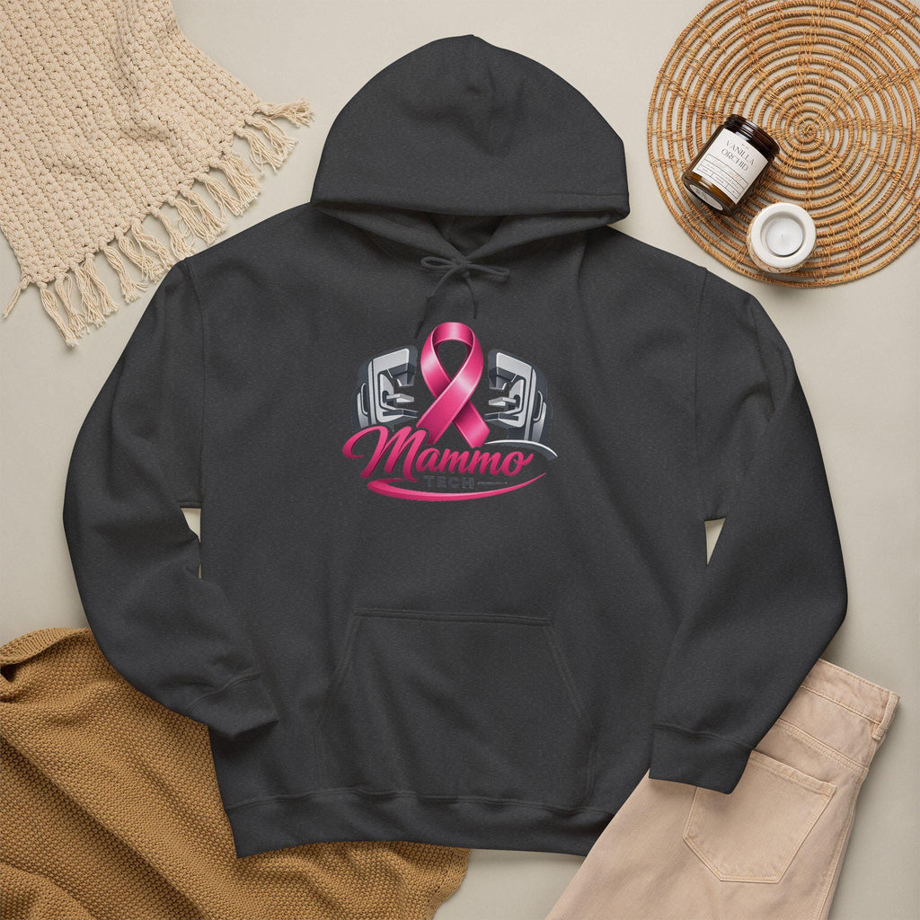 Pink Ribbon Mammo Tech Hoodie | Radiology Tech Gift, Breast Cancer Awareness