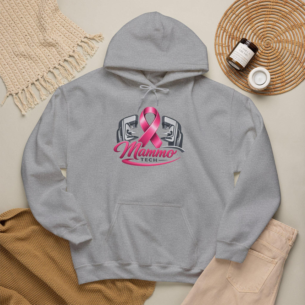 Pink Ribbon Mammo Tech Hoodie | Radiology Tech Gift, Breast Cancer Awareness