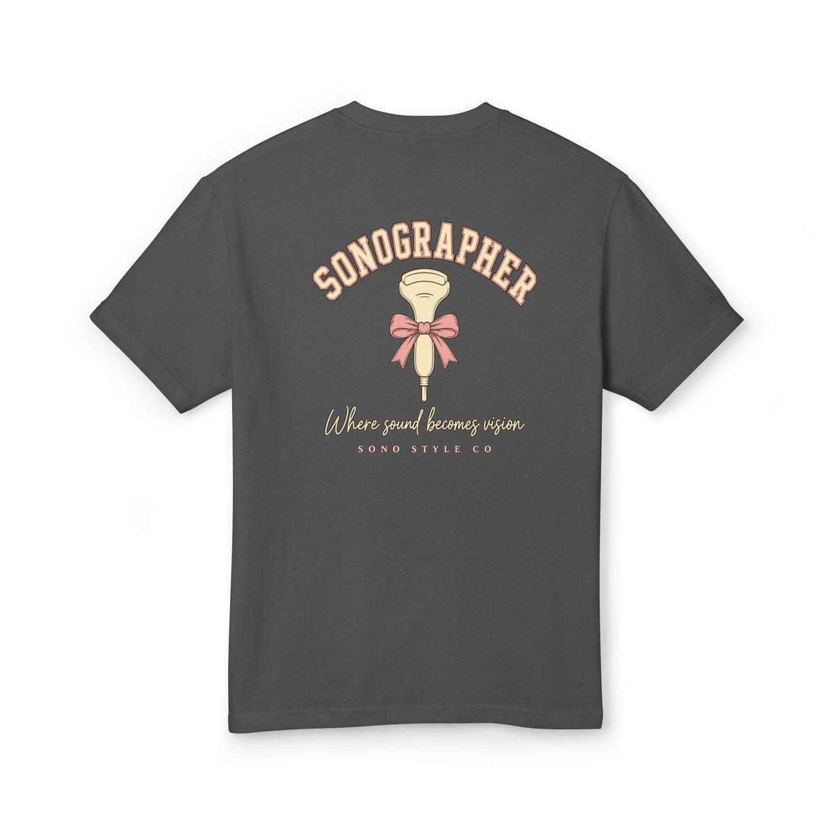 Sonographer Stethoscope Tee, Pink Bow Ultrasound Shirt, Medical Imaging Gift