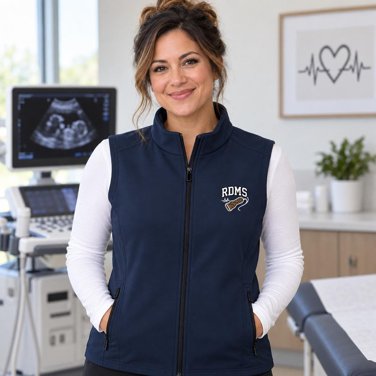 Ultrasound Tech Sonographer Vest | Ultrasound Embroidered Men's Core Soft Shell Jacket | RDMS Ultrasound Tech Vest | Mens Outerwear Gift Set